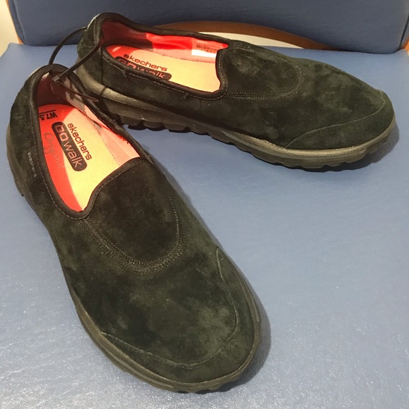 skechers black suede shoes